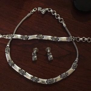 Brighton necklace, bracelet, and earrings